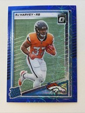 2025 Panini Donruss - Rated Rookie RJ Harvey #312 Optic Preview Blue Scope Prizm