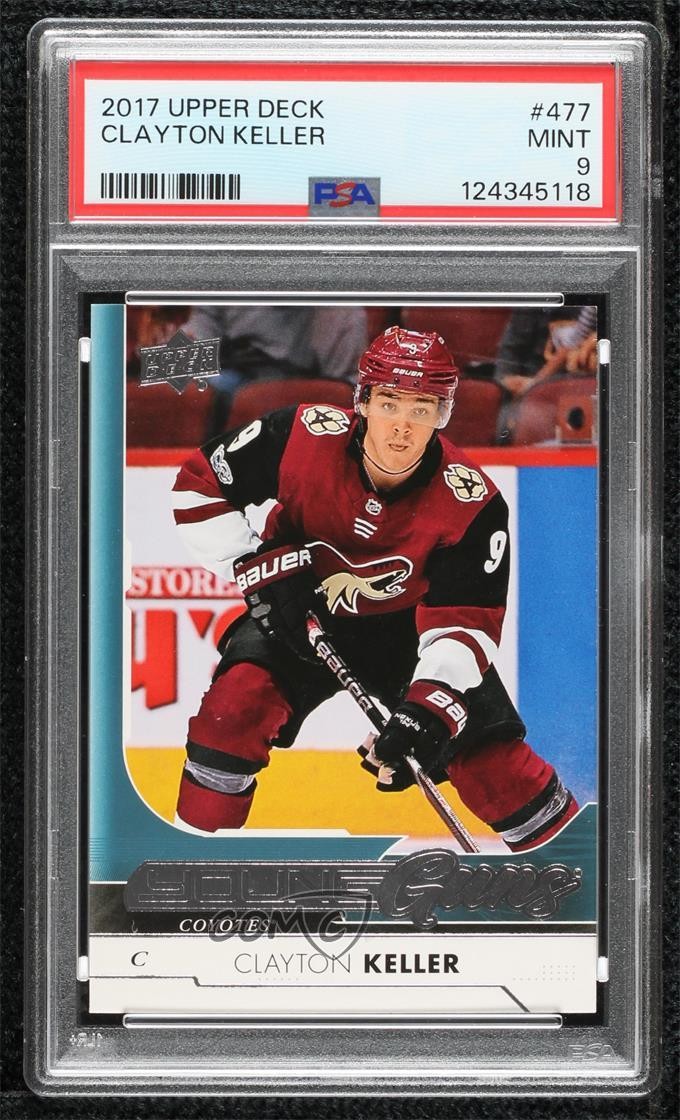 2017-18 Upper Deck Young Guns Clayton Keller #477 PSA 9 MINT Rookie RC