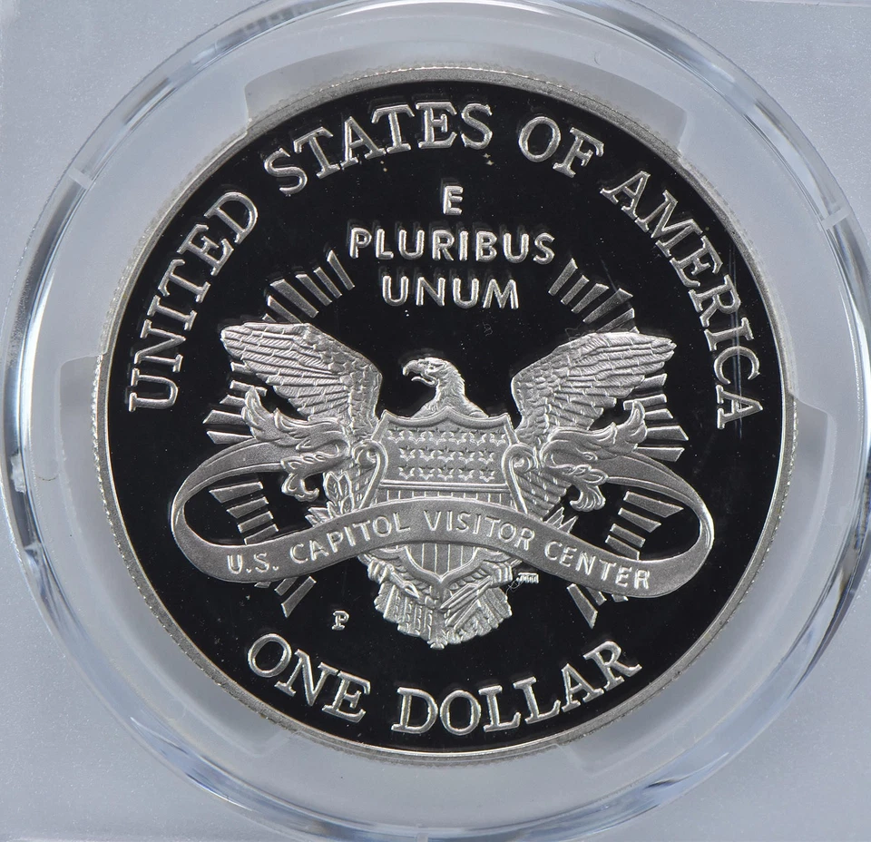 2001-P Capitol Visitor Commemorative Dollar PR69 DCAM PCGS Blue Label *2809 - Image 4 of 4