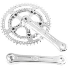 Velo Orange Grand Cru Drillium Cranks - 165mm, Polished Aluminum CR-0032-165