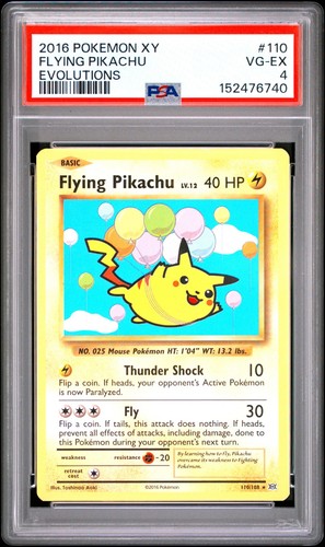 Flying Pikachu graded PSA 4 for sale on eBay