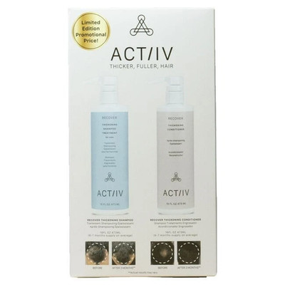 ACTIIV  Recover Thickening Shampoo Treatment For Men & Conditioner 16 oz Duo