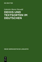 Deixis Und Textsorten Im Deutschen Gabriele Maria Diewald