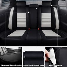 Luxury Car Seat Covers Full Set For Kia Front Rear Leather Pad 5-seater Cushion