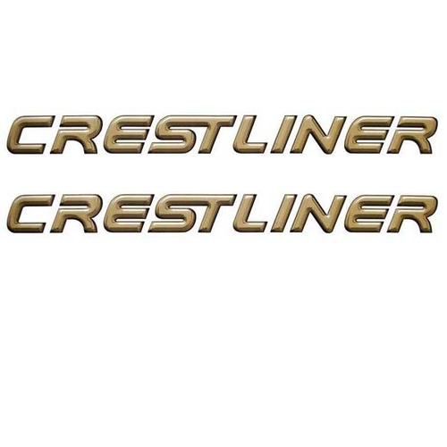 Crestliner Boat Decals 2007398 | Gold Logo Stickers (Pair) - 第 1/3 張圖片