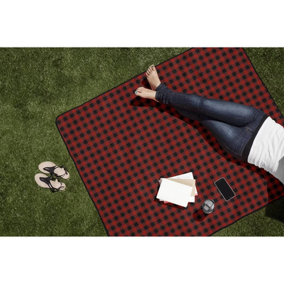 Picnic Time Blanket Tote Outdoor Picnic Blanket - Red/Black - NEW