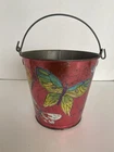 Vintage J. Chein Tin Litho Sand Pail , Butterflies