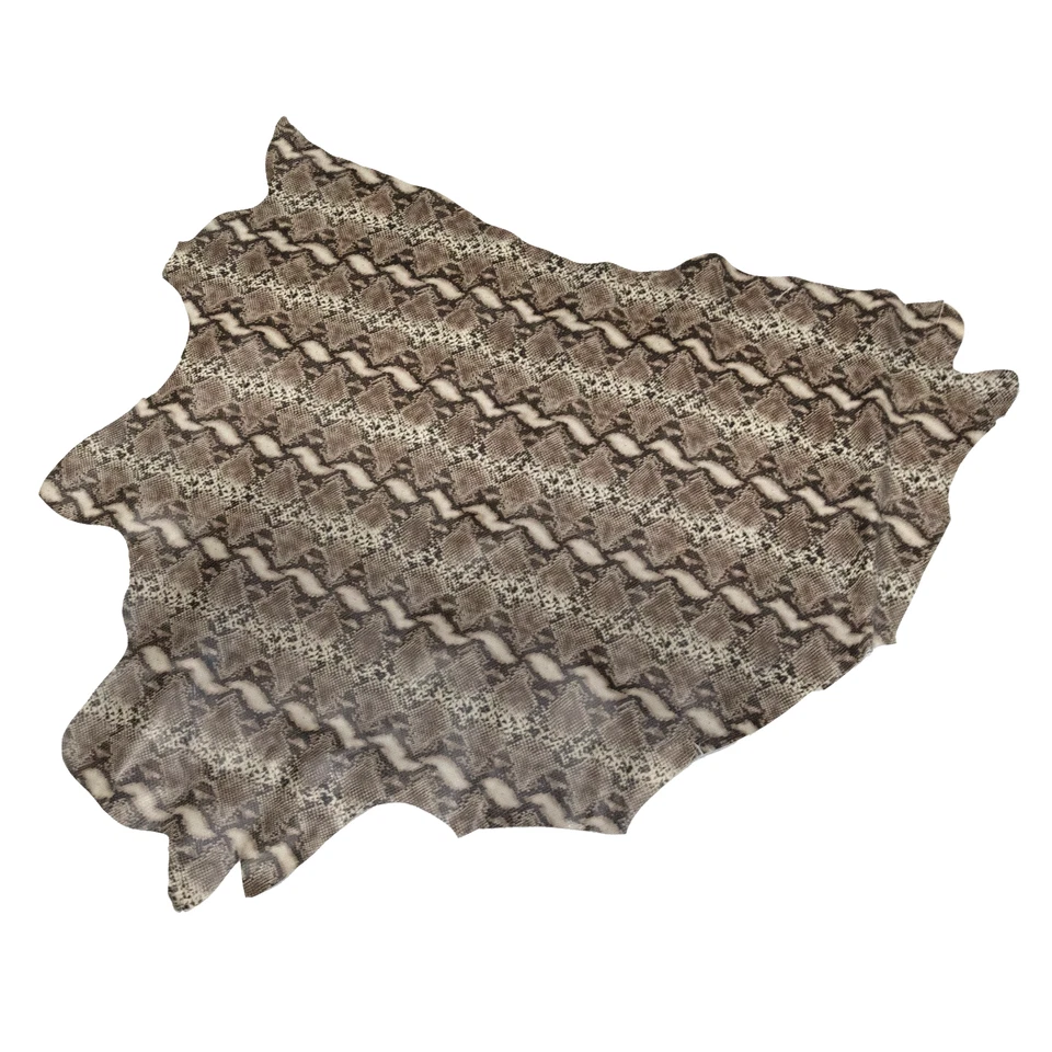 Cowhide Leather w Python Snakeskin Print 2-3 oz 15-17 Sqft Premium Leather Craft - Image 4 of 4