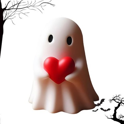 Chgfs Red Heart Ghost Figurine