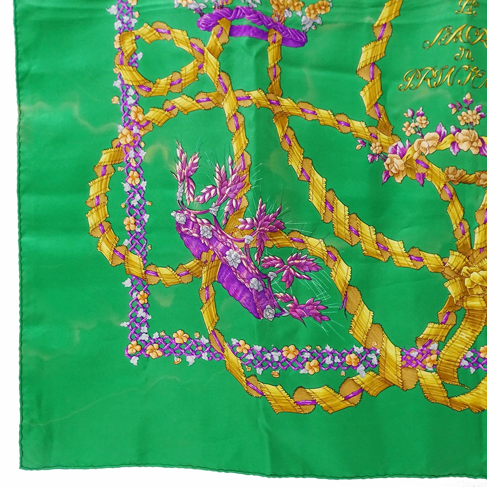 Hermes Scarf Carre90 LE SACRE du PRINTEMPS Spring Festival Silk Large Stylish r0 thumbnail 5