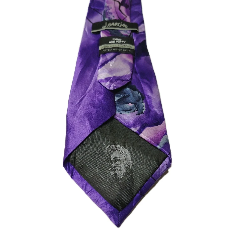 Corbata de cuello 100 % seda acuarela colección J. Garcia para hombre ¡Lote de 4! Foto 4 de 4