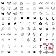 Tiny Temporary Tattoos - Trendy Realistic Long Lasting Waterproof Hand and