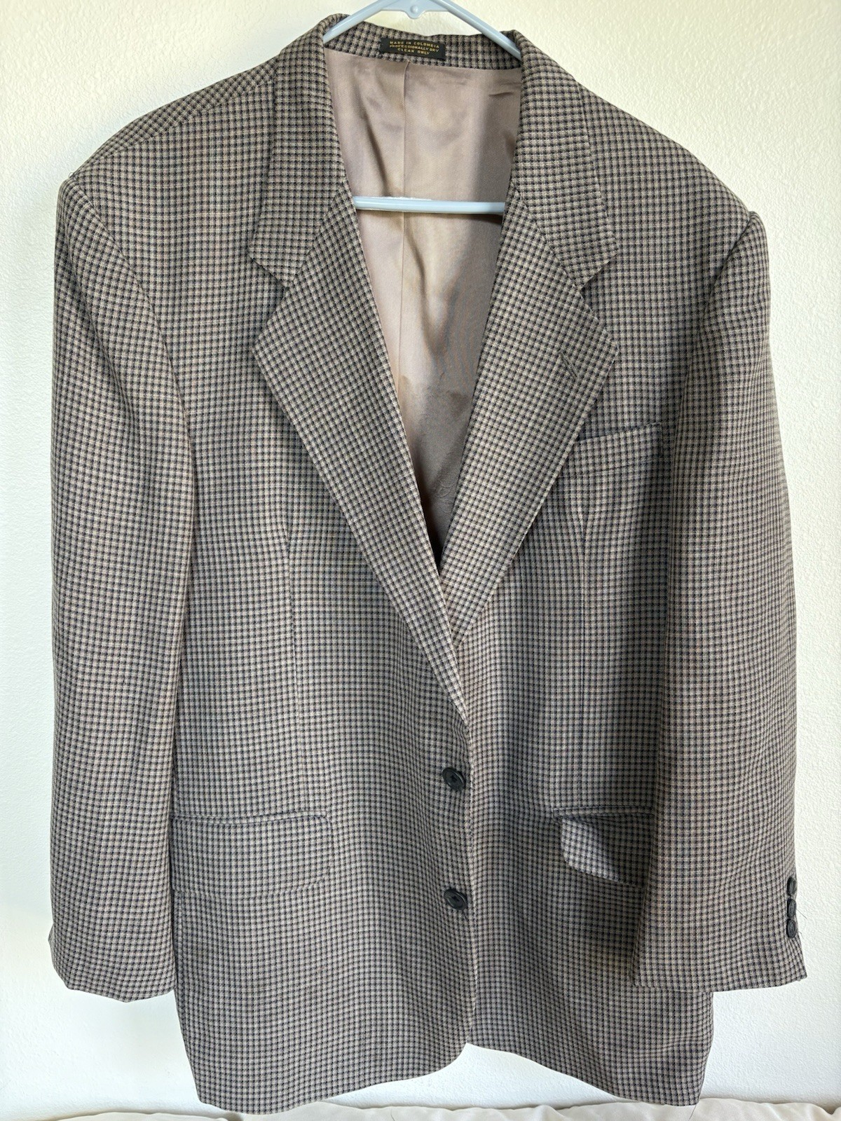 Holbrook 44R Wool 2 Button Multicolor Check Blazer Sport Coat