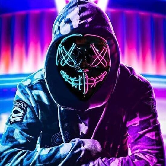 Máscara Led Halloween Máscara The Purge Máscara De Halloween