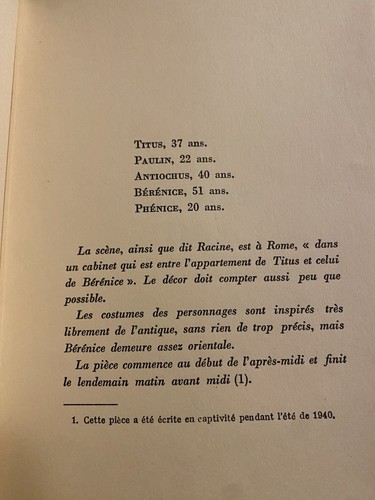 Brasillach. Bérénice. EO n° 1/70. Parfait état. Edition originale 1954 - Bild 5 von 9
