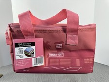 Trader Joe  s Mini Insulated Bag Pink Lunch Bag Tote w/ Hangles New With Tag NWT