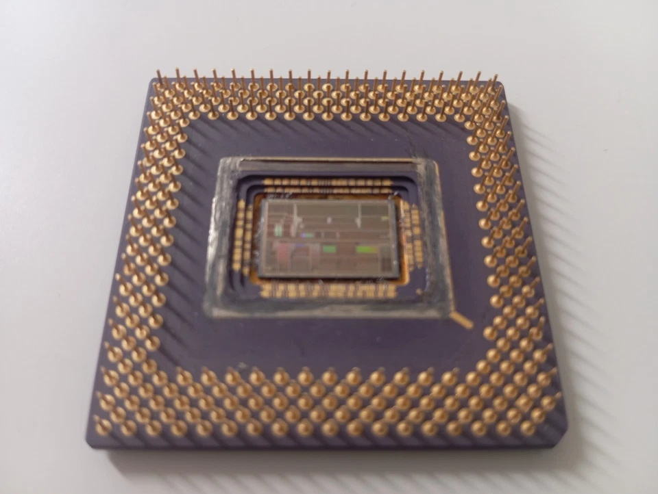 CPU AMD K5 PR166 PR166ABR Gold Top Socket 7 RARO PROCESSORE VINTAGE Non testato! - Immagine 3 di 4