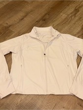 Danskin Cream White Full-Zip Athletic Jacket