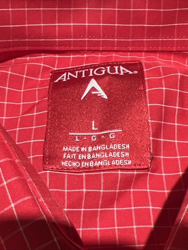 Camisa Georgia Bulldogs Para Hombres L Abotonada Roja Bordada Logo Antigua Manga Larga - Imagen 5 de 11