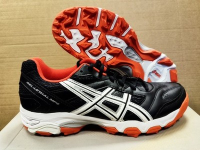 Asics Hockeyschuhe Turnschuhe, Damen Ladies Lethal MP5, schwarz/weiß/orange