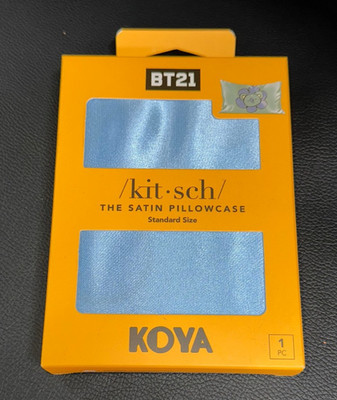 Kitsch x BT21 (Koya) Satin  Pillowcase with Zipper Standard New