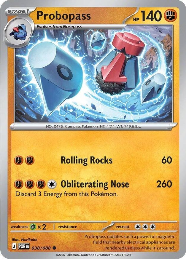 Pokemon Probopass (38/124) Perfect Order NM