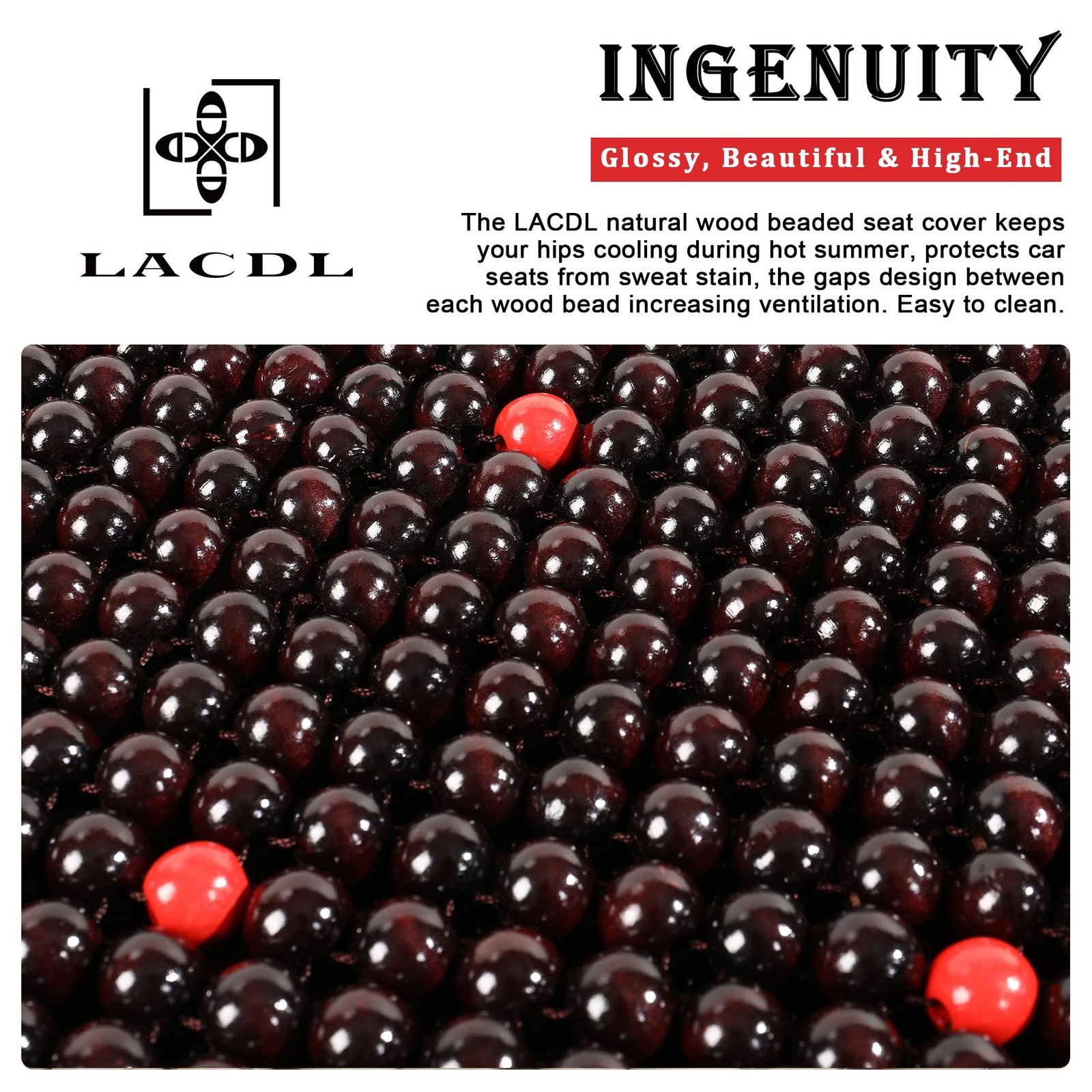 LACDL Beaded Car Seat Covers for Cars, Cooling Bead Seat Cover for Trucks & S...