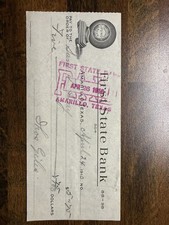 Old Check First State Bank Amarillo Texas April 24 1910