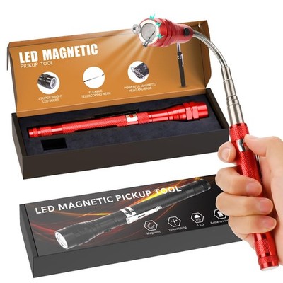 Magnetic Flashlight Pickup Tool Dad Gifts Cool Magnet Telescoping Gadgets wit...