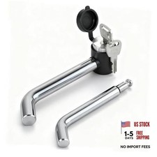 63530 Dual Pin Trailer Hitch Receiver Lock - Right Angle - 12 58 Chrome