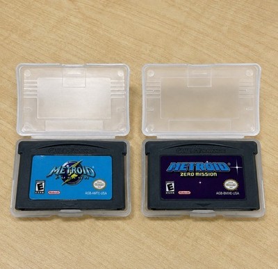 Metroid Zero Mission & Metroid Fusion - Game Boy Advance GBA Cart