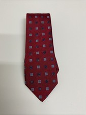 Brooks Brothers 346 REPP Foulard Geometric Block Silk Necktie Tie Made In USA 61