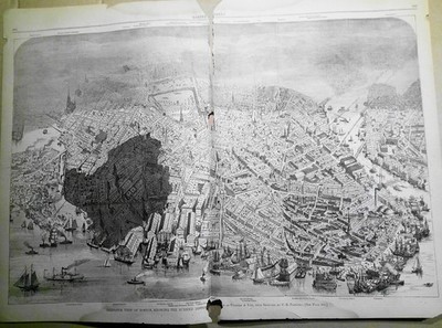 Bird's-eye Blick Auf Boston, Zeigt Die Burned District - Von Currier & Ives