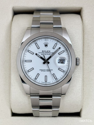 NEW 2026 Rolex Datejust 41mm 126300 Stainless Steel Oyster White Dial