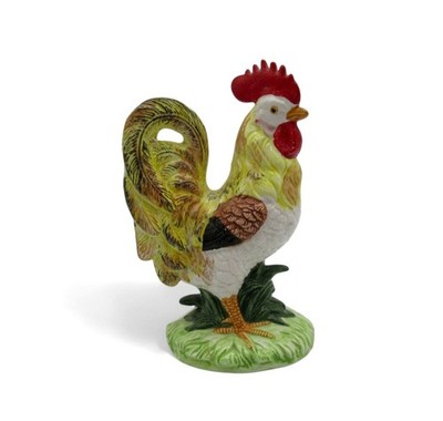 Vintage Giftcraft Taiwan Ceramic Rooster Figurine Farmhouse Kitchen Decor 6.2''