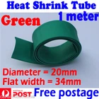 Heat Shrink tube Heatshrink tubing Sleeving Green Dia=20mm 1meter  AU STOCK