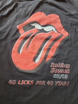 vintage rolling stones 40 licks for 40 nights tour t shirt mens xl