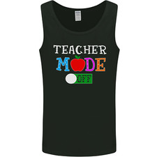 Teacher Mode Off Funny Teaching Holiday Mens Vest Tank Top