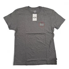 Billabong T-Shirt Mens Small Gray USA Flag Surf Short Sleeve Graphic Tee NWT New