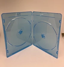 100 PCS High Quality 7mm Slim Double Blu-Ray DVD Cases w/Blu-Ray Logo, BL0702