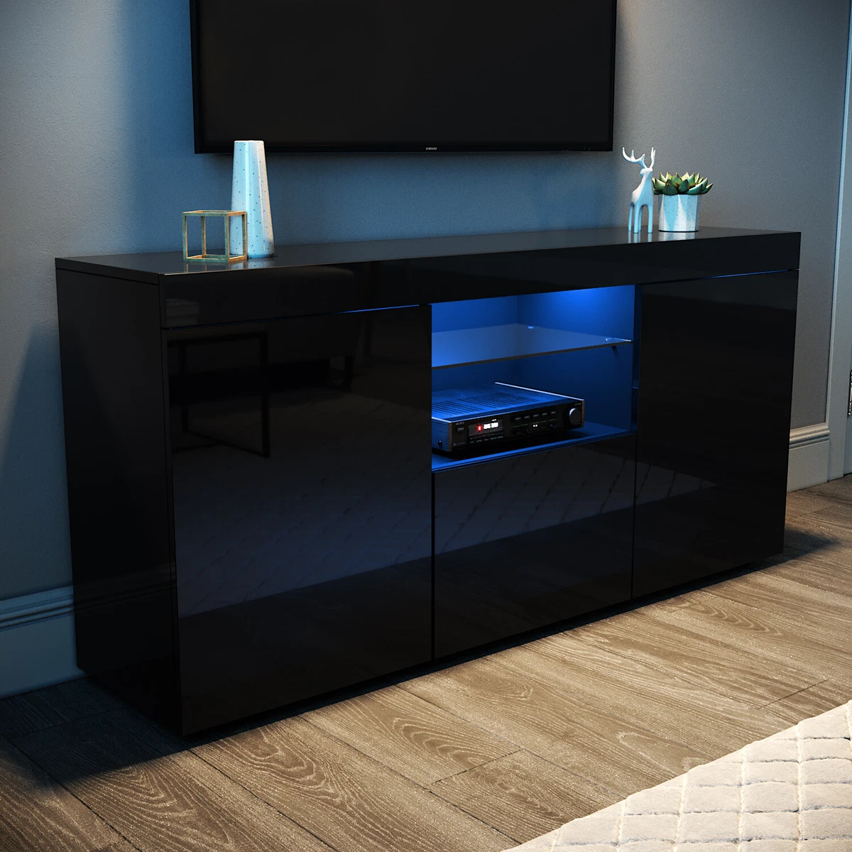 Tall black entertainment center hotsell