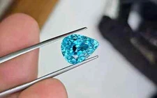10.10 Ct Certified Natural Paraiba Tourmaline Neon Blue Pear Loose Gemstone