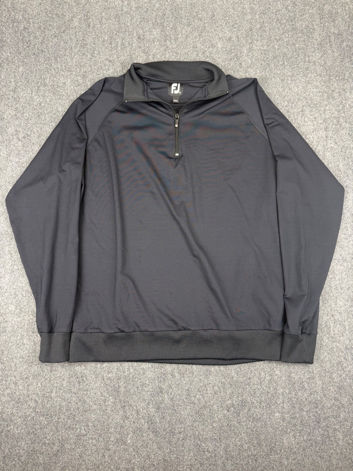 Footjoy Pullover Mens Large Solid Black Performan… - image 1