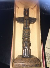 Vintage Canada Boma Totem Pole 11cm In Total Height 