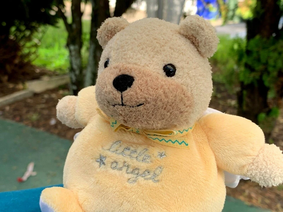 Vintage Carters Child Of Mine LITTLE ANGEL Baby Rattle Plush Stuffed Animal Toy - Image 3 of 4