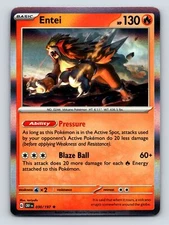 Basic Entei HP 130 Blaze Ball Attack Pressure Ability Rarity