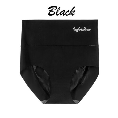 Women's Ice Silk Briefs Slimming High Waist Panties Knickers Lingerie Underwear - Picture 15 of 31
