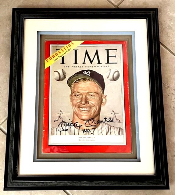 Mickey Mantle Complete Autographed Signed 1953 Time Magazine w/ #7