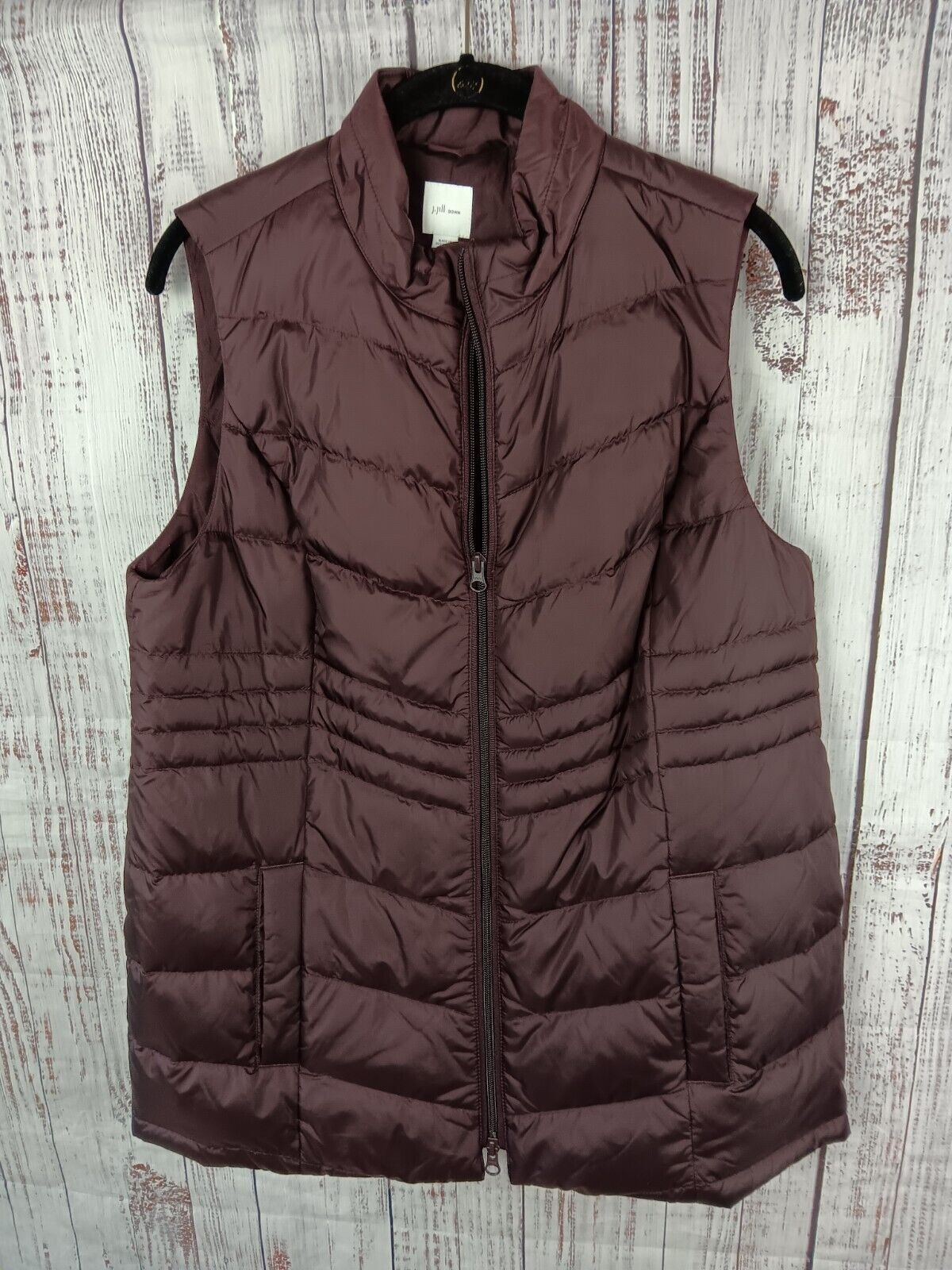 J. Jill Puffer Vest Women's M/P Quilted Down Fill… - image 1