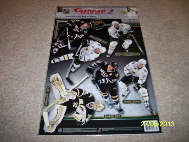 BRAND NEW! VINTAGE NHL DALLAS STARS, 6 PLAYER SET FATHEAD TEAMMATES WALL DECALS!